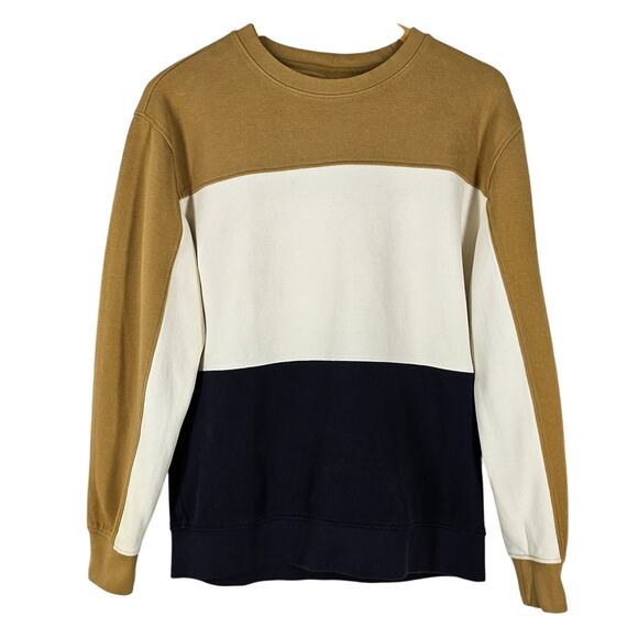 ZARA COLOR-BLOCKED SWEATSHIRT - MEN'S SIZE MEDIUM - TRENDY & COMFORTABLE! - Picture 1 of 11